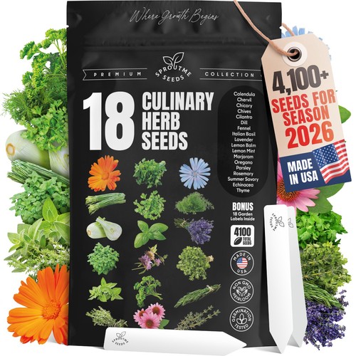 Culinary herb seed kit - kit, 18